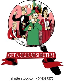 Detective cartoon vector