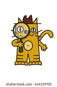 Detective cat