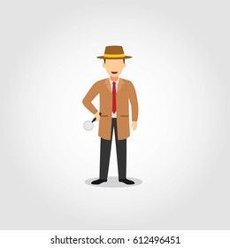 Detective Character Design Vector
