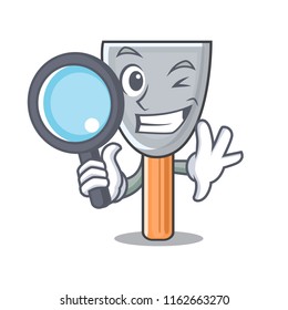 Detective character putty knife isolated Detective character putty knife isolated