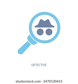 detective concept line icon. Simple element illustration. detective concept outline symbol design.