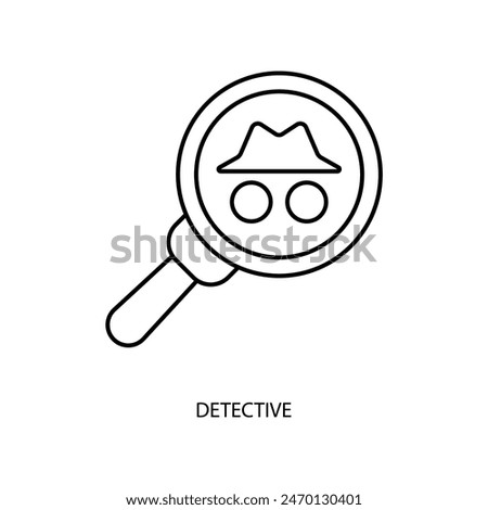 detective concept line icon. Simple element illustration. detective concept outline symbol design.