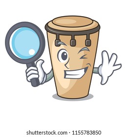 Detective conga character cartoon style