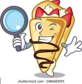Detective crepe with in the cartoon shape
