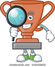 Detective cup bronze trophy for win collection.