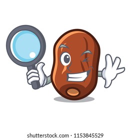 Detective dates fruit character cartoon