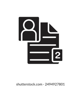 Detective Dossier Filled Icon Vector Illustration