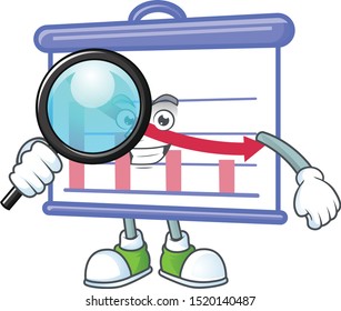 Detective down graphic board in character mascot