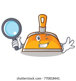 Detective dustpan character cartoon style