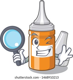 Detective ear drops in the cartoon shape