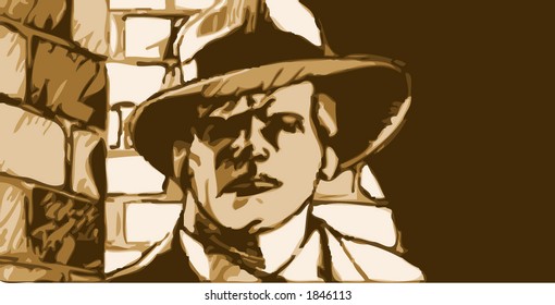 Detective in eps vector