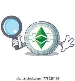 Detective Ethereum classic character cartoon