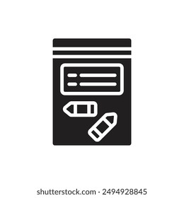 Detective Evidence Filled Icon Vector Illustration