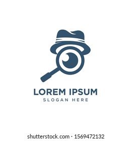 detective eye logo vector template premium
