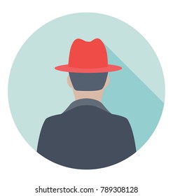 
Detective Flat Colored Icon
