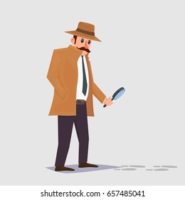 Detective following clues