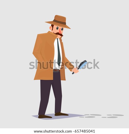Detective following clues