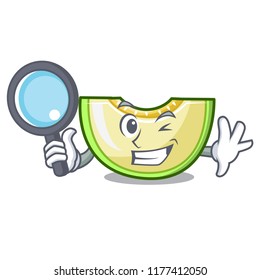 Detective fresh melon slice in the frezeer cartoon