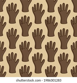 Detective Gloves Pattern Background. Social Media Post. Vector Illustration.