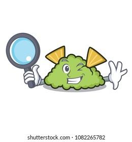 Detective guacamole character cartoon style