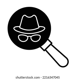 Detective Half Glyph Vector Icon which can easily modified  

