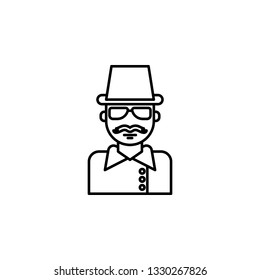 Detective, hat icon. Element of law and justice icon. Thin line icon for website design and development, app development. Premium icon
