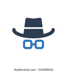 Detective Hat Icon Sign Symbol 