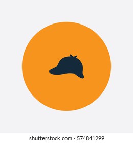 Detective Hat icon silhouette vector illustration

