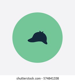 Detective Hat icon silhouette vector illustration

