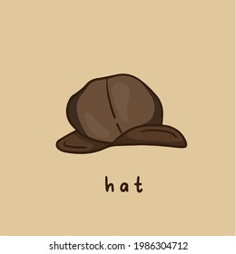 Detective Hat Symbol. Social Media Post. Vector Illustration.