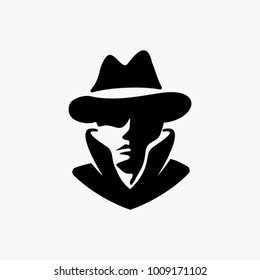 Detective Head Logo Design Inspiration Isolated Stock Vector (Royalty ...