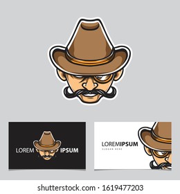 Detective Head Name Card Vector Template