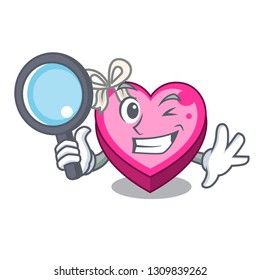 Detective Heart box isolated in the character