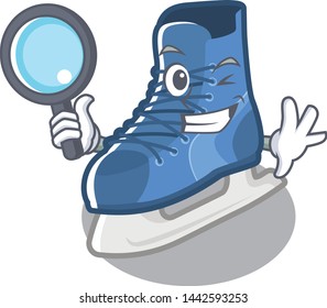 Detective Ice Skate In The Cartoon Shape