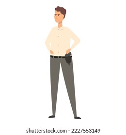 Detective icon cartoon vector. Crime investigation. Agent solve