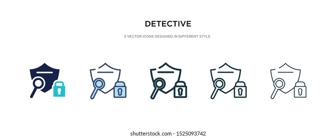 detective icon in different style vector illustration. two colored and black detective vector icons designed in filled, outline, line and stroke style can be used for web, mobile, ui