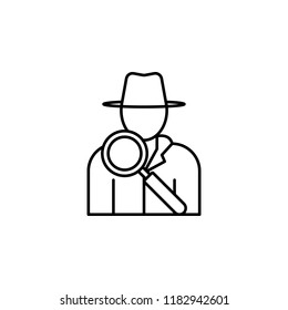 detective icon. Element of crime and punishment icon for mobile concept and web apps. Thin line detective icon can be used for web and mobile