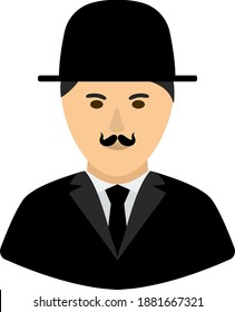Erkennungssymbol. Flaches Farbdesign. Vektorgrafik.