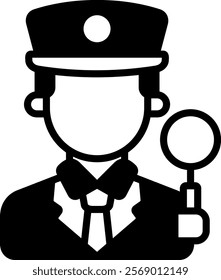 Detective Icon Glyph Vector Illustration