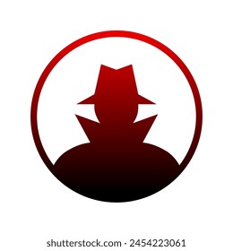 Detective icon. Incognito icon for browsing in search engines. svg