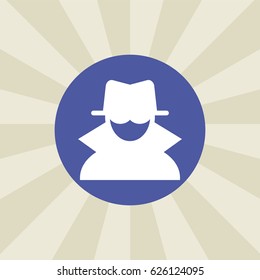 detective icon. sign design. background