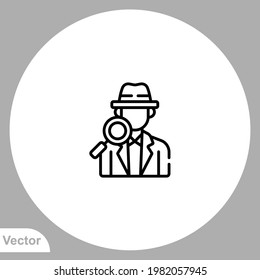 Detective icon sign vector,Symbol, logo illustration for web and mobile