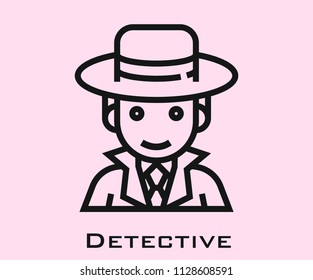 Detective icon signs
