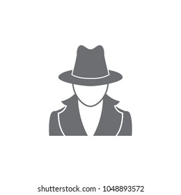 detective icon. Simple element illustration. detective symbol design template. Can be used for web and mobile on white background