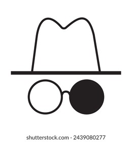 diseño de vector de icono de detective. diseño de vector de ilustración de detective