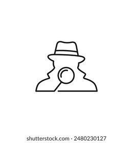 Detective icon vector. EPS 10 editable vector