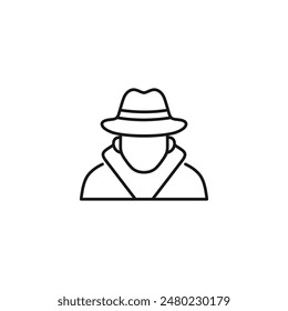 Detective icono Vector. VECTOR EPS 10 editable