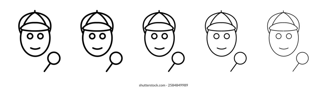 Detective icon Vector logo sign