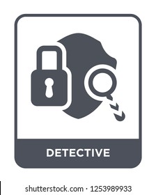 detective icon vector on white background, detective trendy filled icons from Gdpr collection, detective simple element illustration