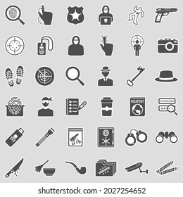 Erkennbare Symbole. Aufkleber-Design. Vektorgrafik.